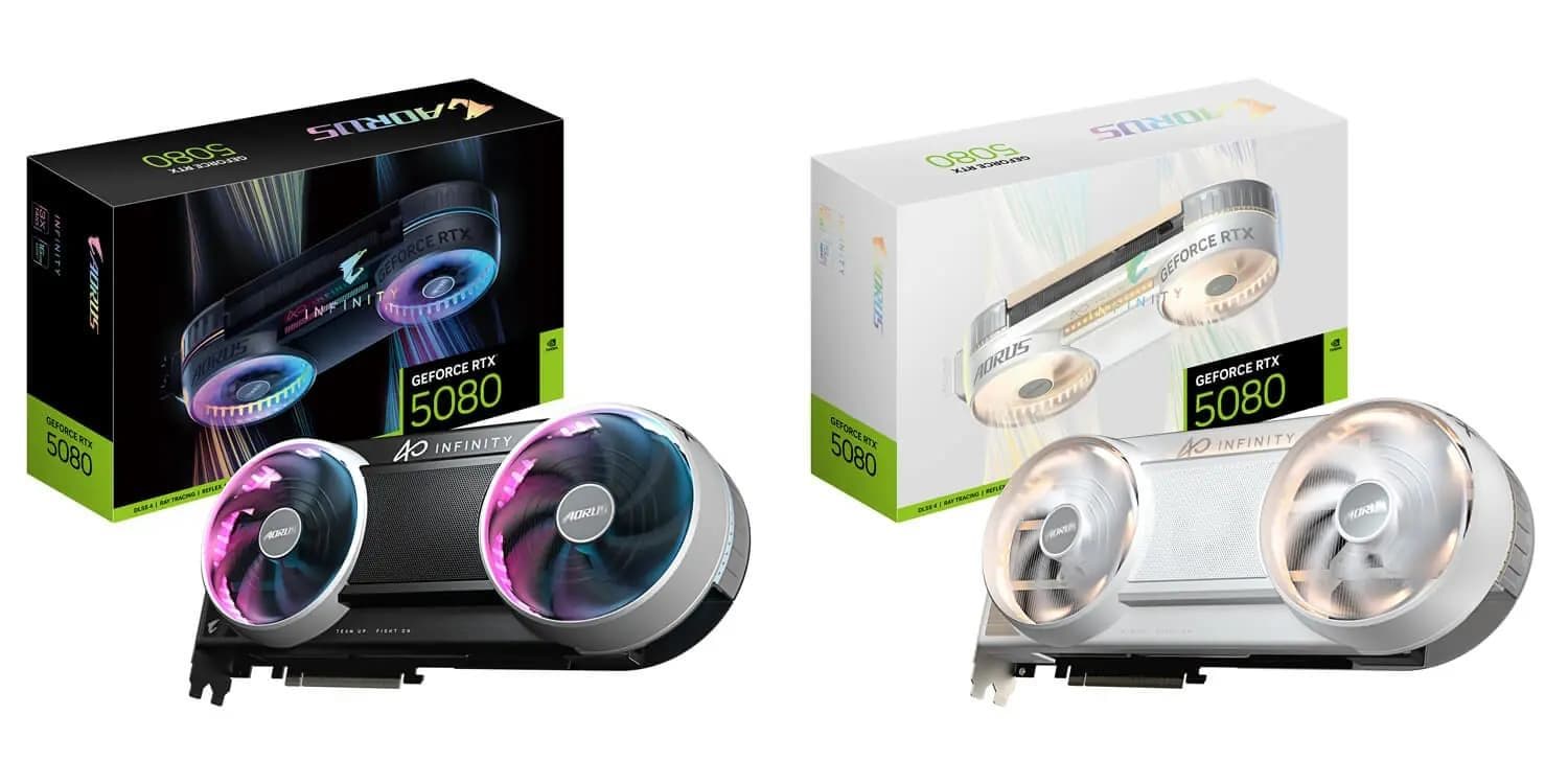 Представлены юбилейные видеокарты Gigabyte Aorus GeForce RTX 5080 Infinity: одна из версий получила отделку под дерево
