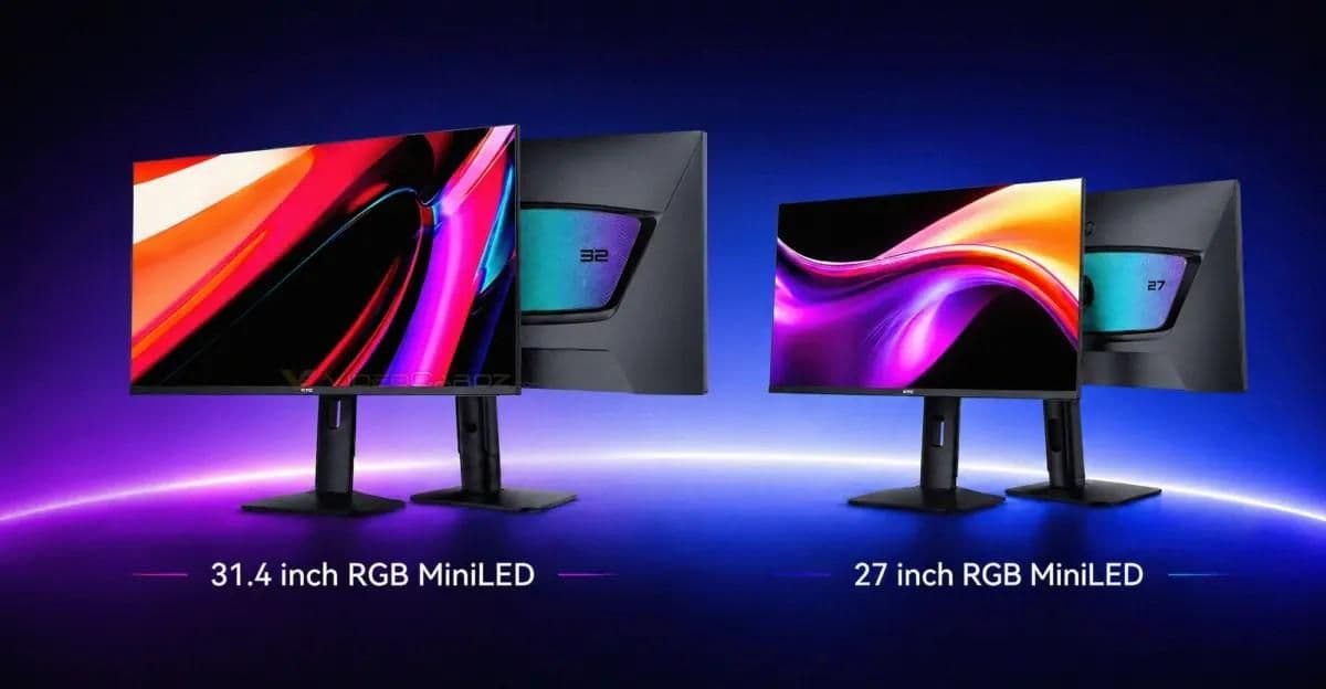 Первые мониторы RGB MiniLED с диагональю 32 и 27 дюймов соответственно. HKC раскрыла параметры Apex 32U165VD и Apex 27U165D